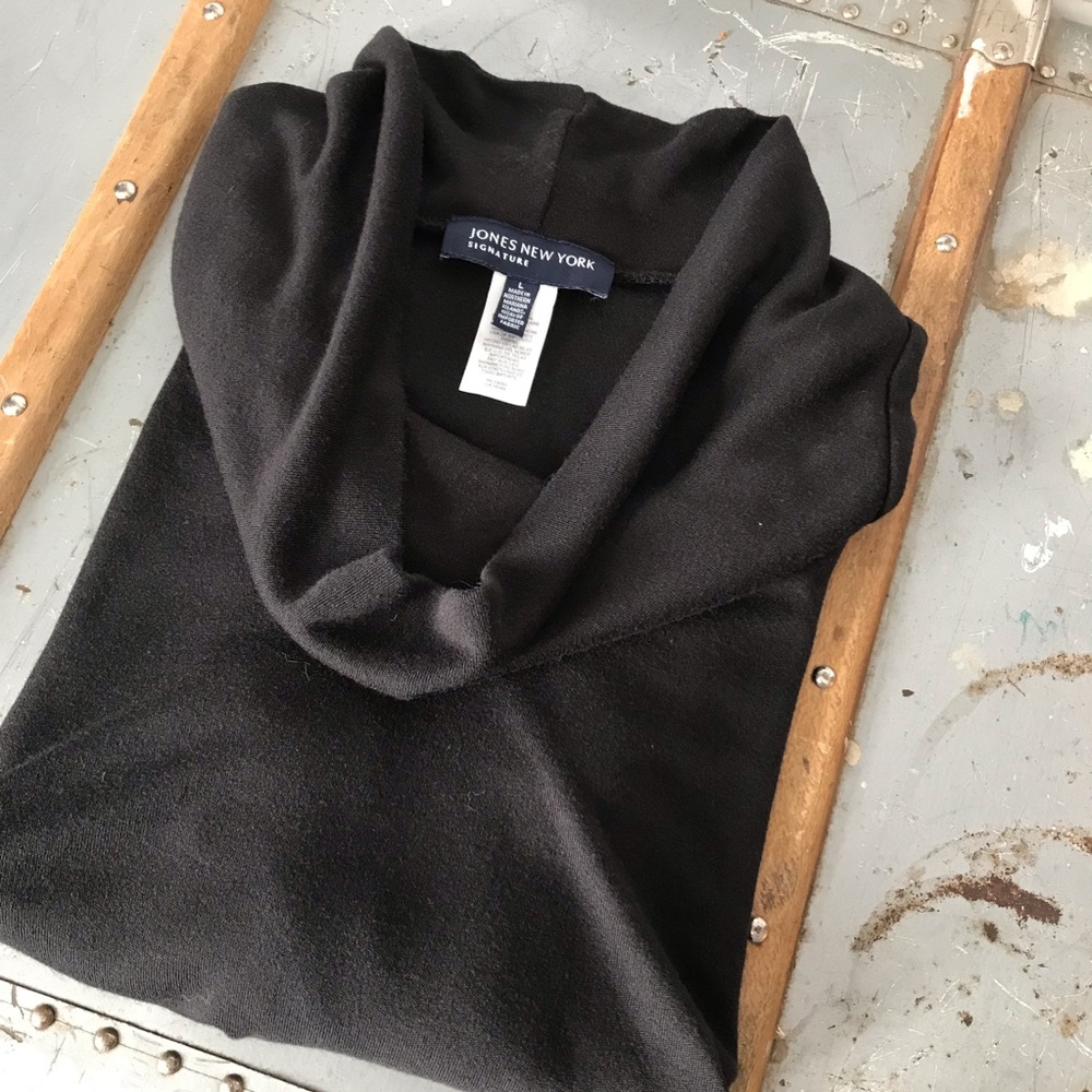 Jones New York. Black cowl neck. Women’s size large.